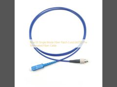 Cable pre terminado azul de la fibra del cordón de remiendo de la fibra del monomodo de los SS G625D