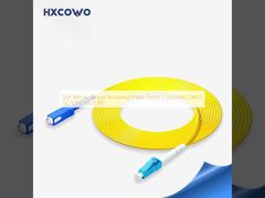 Cable de conexión de fibra blindado con chaqueta amarilla SM HXCOWO SC/UPC-LC/UPC