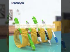 Cordón de conexión de fibra óptica de 1 núcleo HXCOWO SC/FC/LC/ST de pequeñas pérdidas APC/UPC 9/125 SM SX 3M G657A