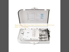 Base blanca negra de la caja de distribución de fibra óptica del OEM FTTX 8 con 1 divisor de 8 PLC