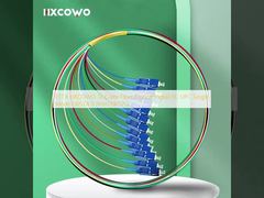 Modo óptico G657A 0,9 mm G652D del SC UPC de la coleta de la fibra del color de FTTX HXCOWO 12