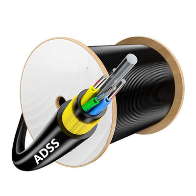 comprar G652D Cables aéreos de fibra óptica 12 24 48 96 Cable aéreo ADSS autoportante de núcleo Fabricación en línea
