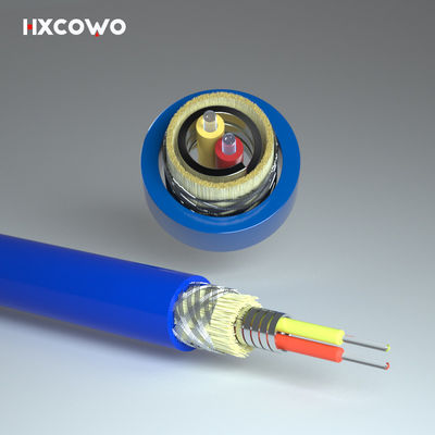 comprar Cable óptico acorazado de acero espiral flexible de la fibra de LSZH TPU para la función a prueba de polvo Fabricación en línea