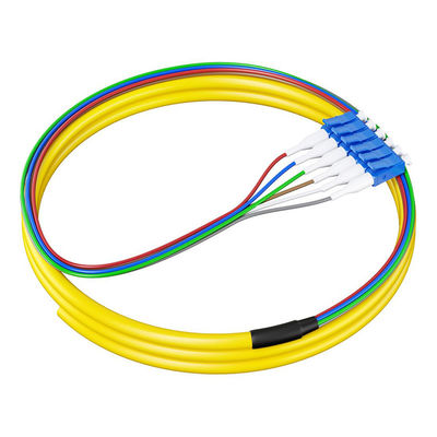 comprar HXCOWO 6 Color SM 9/125 Pigtails de fibra 0.9mm G657A G652D 1.5M LC/UPC Pigtail de fibra óptica Fabricación en línea