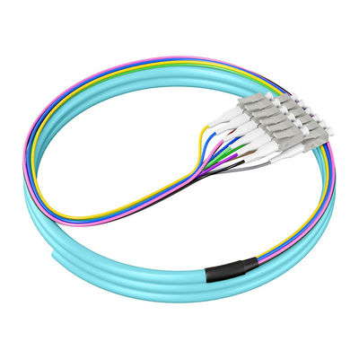 comprar PVC LSZH HXCOWO Novel 12-Color 12-Core LC FC SC ST UPC/APC Modo único G657A/G652D 0.9mm MM Pigtails de fibra Fabricación en línea