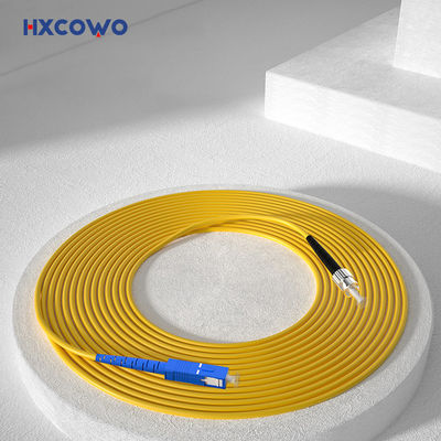 comprar FTTX Fiber Optic Patch Cord with HXCOWO SC FC Connectors and SM Indoor Armored Cable fabricación en línea