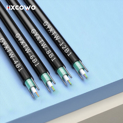 comprar 12 Cores G657A G652D GYXTW Aerial Outdoor Steel Wire FTTH Armoured Fiber Optical Cable fabricación en línea