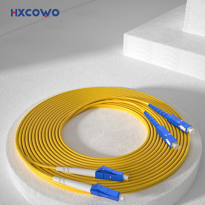 comprar HXCOWO FTTH Indoor SC/UPC-LC/UPC SM G657A2 Parche de cable de fibra blindado dúplex para LAN cableado Fabricación en línea