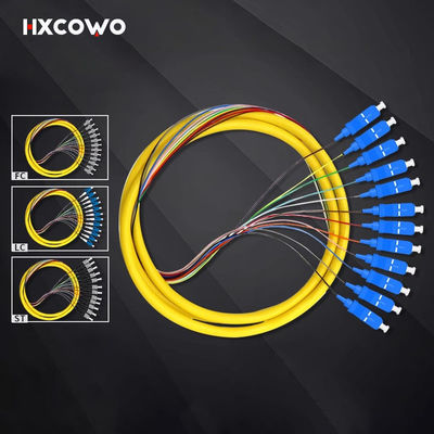comprar HXCOWO FTTN Fiber Pigtails 12 Cores SC LC Pigtail ST FC UPC/APC MM 50/125 62.5/125 fabricación en línea