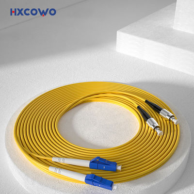 comprar Cable de fibra óptica de fibra blindada HXCOWO OM4 LC UPC a FC Cable de fibra óptica multimodo dúplex Fabricación en línea