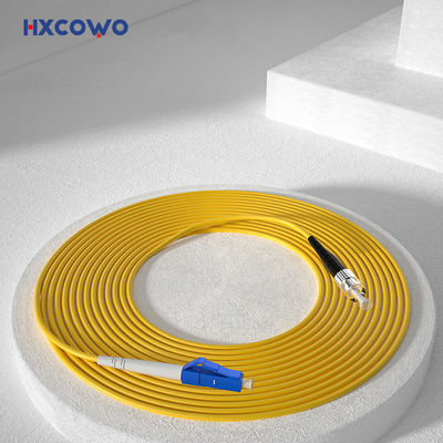 comprar HXCOWO SM SX G657A2 LC/UPC-FC 2 3mm LSZH Armored Fiber Optic Cable Patch for Wifi Network fabricación en línea