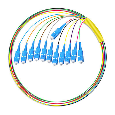 comprar HXCOWO 12 Core SC Bundle Tail Single Mode Telecom Grade Head And Tail Fiber Optic Pigtail fabricación en línea