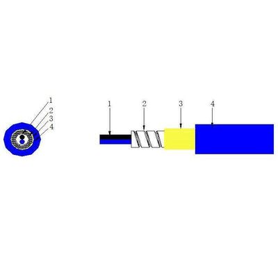 comprar Duplex LSZH Indoor Outdoor Armored Fiber 2 Core 3.0mm Steel Armored Fiber Optic Cable fabricación en línea