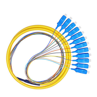 comprar Customized Lengths HXCOWO 12 Color Multimode OM4 SC Connector 0.9mm Fiber Optic Pigtail fabricación en línea
