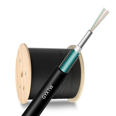 comprar 12 núcleos GYXTW Aéreo exterior alambre de acero FTTH Cable blindado de fibra óptica para superior Fabricación en línea