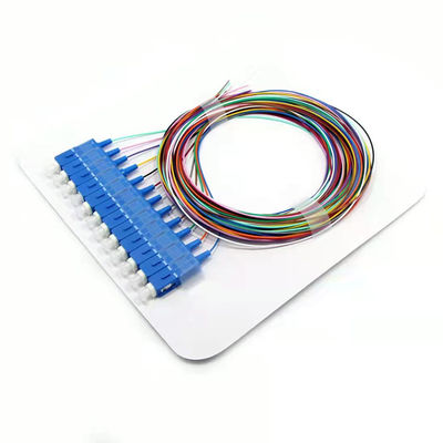 comprar SC/UPC SM LSZH 12 Cables impermeables de fibra óptica con coleta de fibra Fabricación en línea