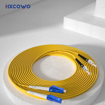 comprar cordón de conexión acorazado a dos caras amarillo del 1.5m HXCOWO 2.0m m SM milímetro 9/125 LC/UPC al ST Fabricación en línea