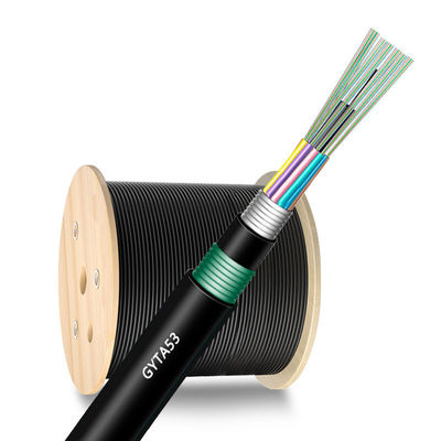 comprar 48 96 144 Core GYTA53 Cable de fibra óptica de enterramiento directo para redes al aire libre Fabricación en línea
