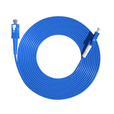 comprar HXCOWO Waterproof Single Mode Simplex 9/125 3.0mm SC-LC Armored Fiber Optic Cable Patch fabricación en línea