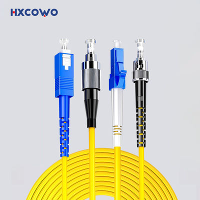 comprar HXCOWO SC LC FC ST MTRJ APC/UPC Connectors Indoor Armored Fiber Optical Patch Cord 1 fabricación en línea