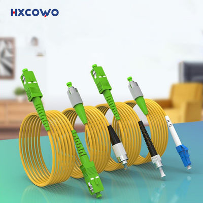 comprar Cordón de conexión de fibra óptica de 1 núcleo HXCOWO SC/FC/LC/ST de pequeñas pérdidas APC/UPC 9/125 SM SX 3M G657A Fabricación en línea
