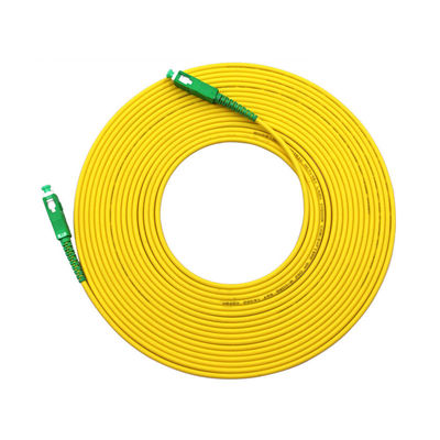 comprar HXCOWO SM G652D Cordón de parche de fibra simple de PVC de 2,0 mm en longitud personalizada con conector SC / APC Fabricación en línea