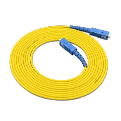 comprar longitud personalizada cable de parche de fibra óptica Simplex SC SC UPC/APC G652D 9/125 SM Fibra óptica Fabricación en línea