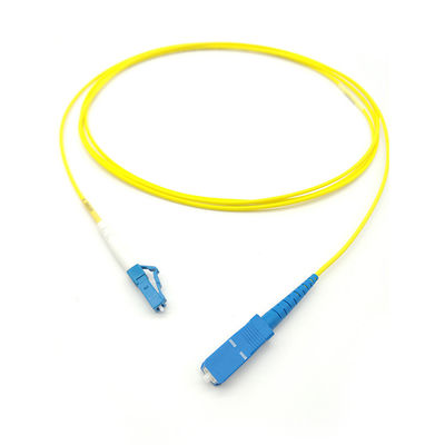 comprar SM LSZH 3mm SX 2M Stainless Steel Armored Fiber Optic Jumper Cable FTTH LC/UPC-SC/UPC fabricación en línea