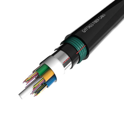 comprar GYFTA53 Cables ópticos de fibra óptica doble blindado con 2-288 núcleos de diseño de tubos sueltos para aplicaciones de entierro directo Fabricación en línea
