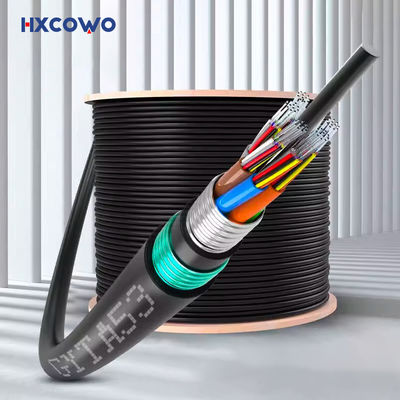 comprar Cable de fribra óptica blindado para exteriores GYTA53 con tipo de fibra 48/72/96/144 Core G652D/G657A1/G657A2 y longitud personalizada Fabricación en línea