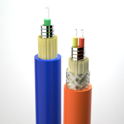 Spiral Armored Fiber Optical Cable 2.0/3.0mm CPR FTTH 1 Core Single Mode Indoor Flexible