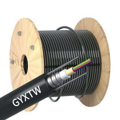 12 24Core GYXTW Función de transmisión de señal de datos de red de cable blindado de fibra óptica para exteriores