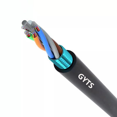12 Cable de fibra óptica de núcleo Cable blindado de fibra óptica para exteriores con fibra G652D y cinta de acero corrugado para el rendimiento